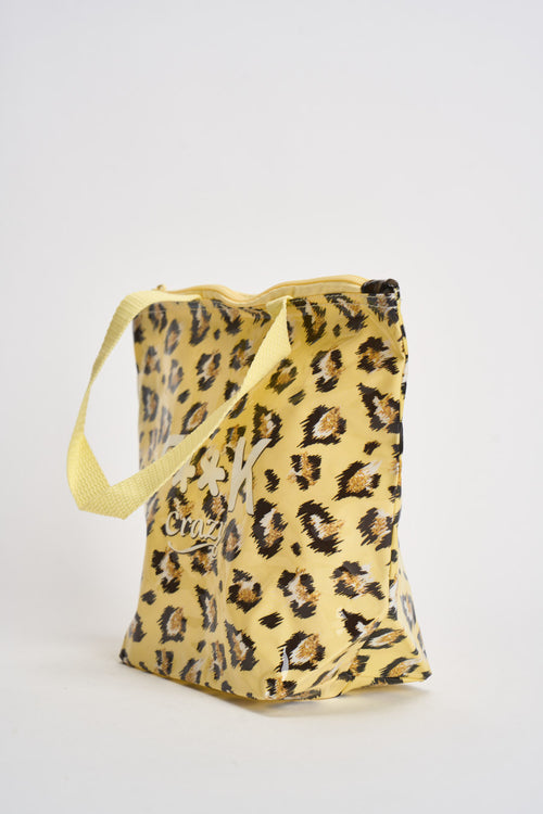 Mini bag donna con stampa animalier gialla - 2
