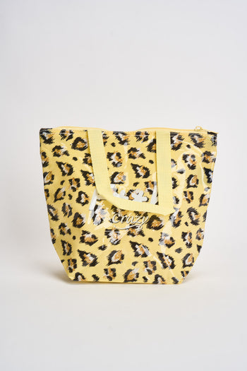 Mini bag donna con stampa animalier gialla - 3