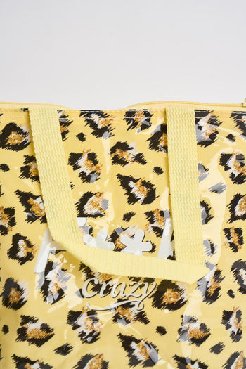Mini bag donna con stampa animalier gialla - 4