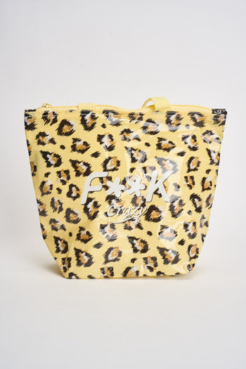Mini bag donna con stampa animalier gialla - 5