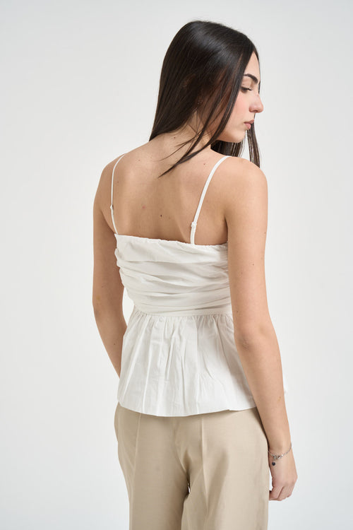 Top donna con spalline bianco - 2