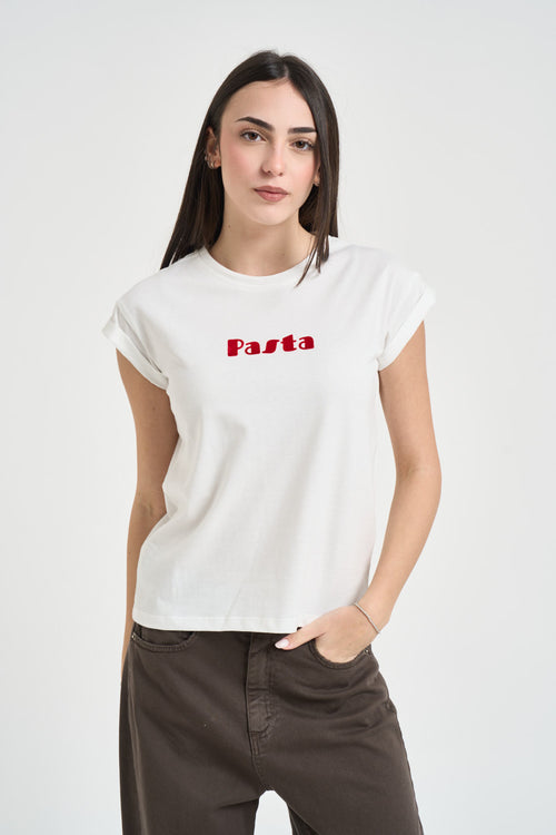 T-shirt donna girocollo bianca