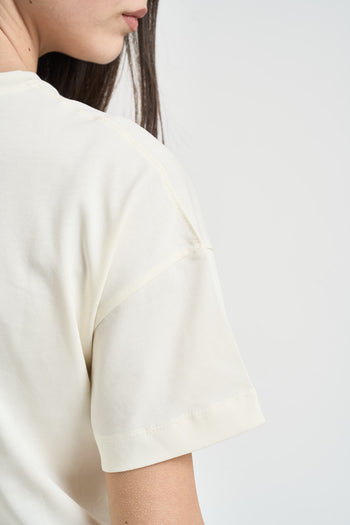 T-shirt donna cropped crema - 4