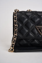 Borsa donna matelassé a tracolla nera HWQG96 73740BLACK GUESS 