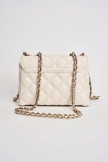 Borsa donna matelassé a tracolla bianca - 5