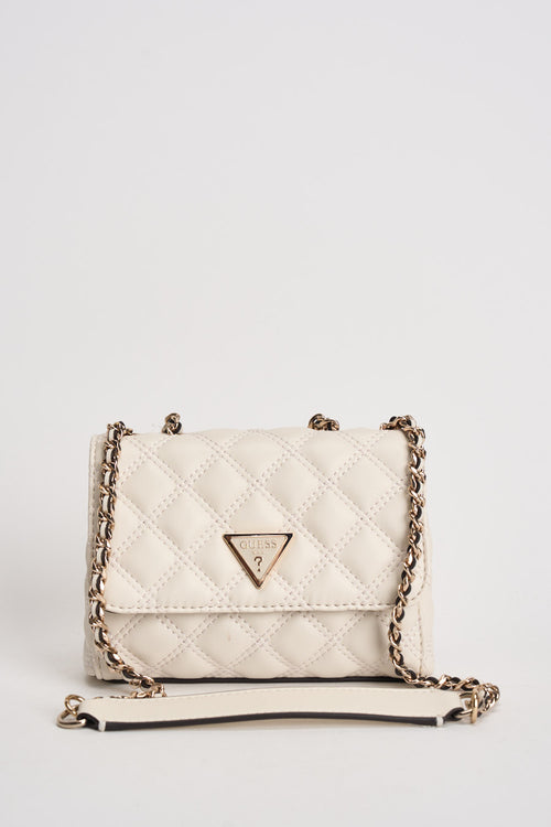 Borsa donna matelassé a tracolla bianca - 1