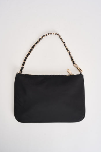 Pochette donna in nylon nera - 3