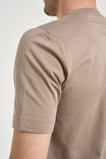 T-shirt uomo in cotone tortora - 4