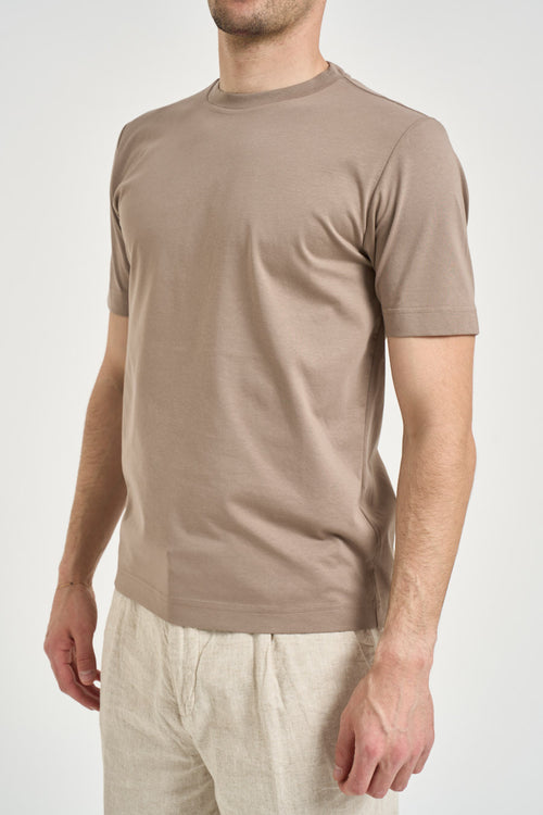 T-shirt uomo in cotone tortora - 1