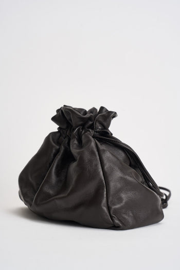 Borsa donna con coulisse marrone - 3