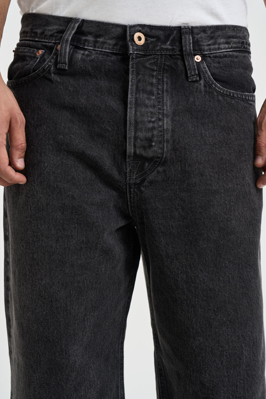 Jeans uomo in denim nero 12277996 BLACK JACK & JONES 