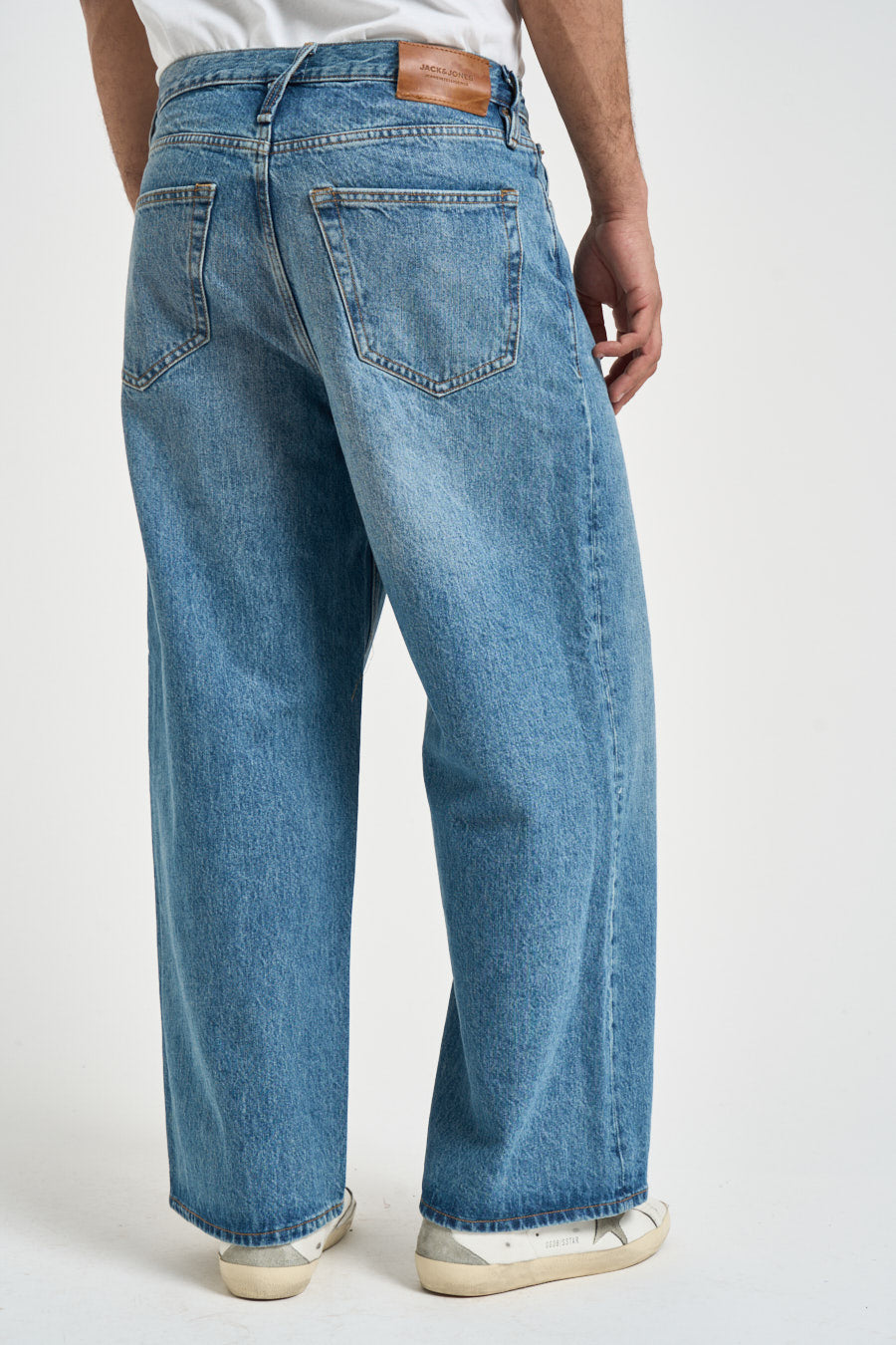 Jeans uomo gamba dritta in denim blu 12278007 BLU JACK & JONES 