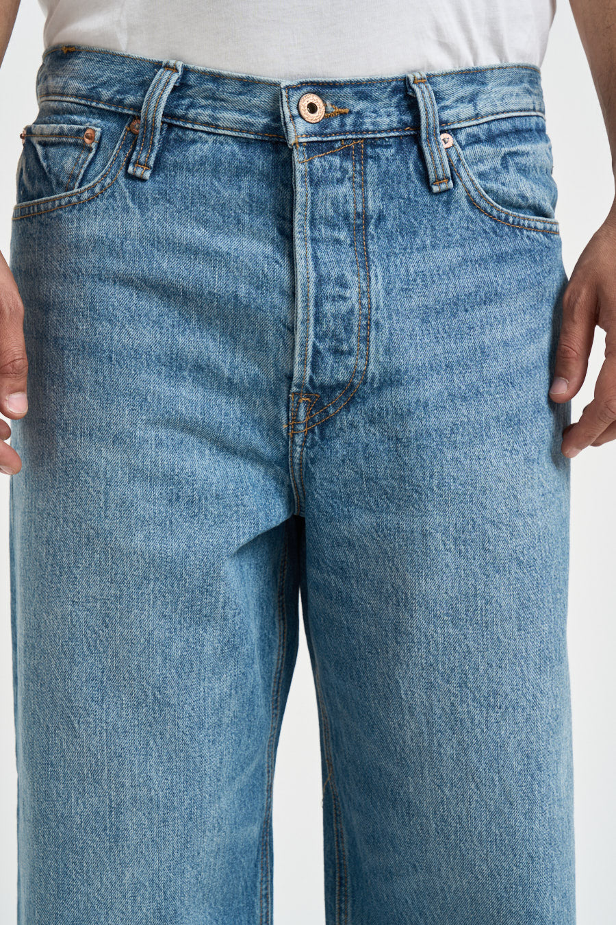 Jeans uomo gamba dritta in denim blu 12278007 BLU JACK & JONES 