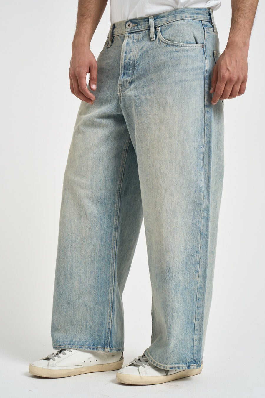 Jeans uomo wide leg in denim chiaro 12278009 BLUE DENIM JACK & JONES 