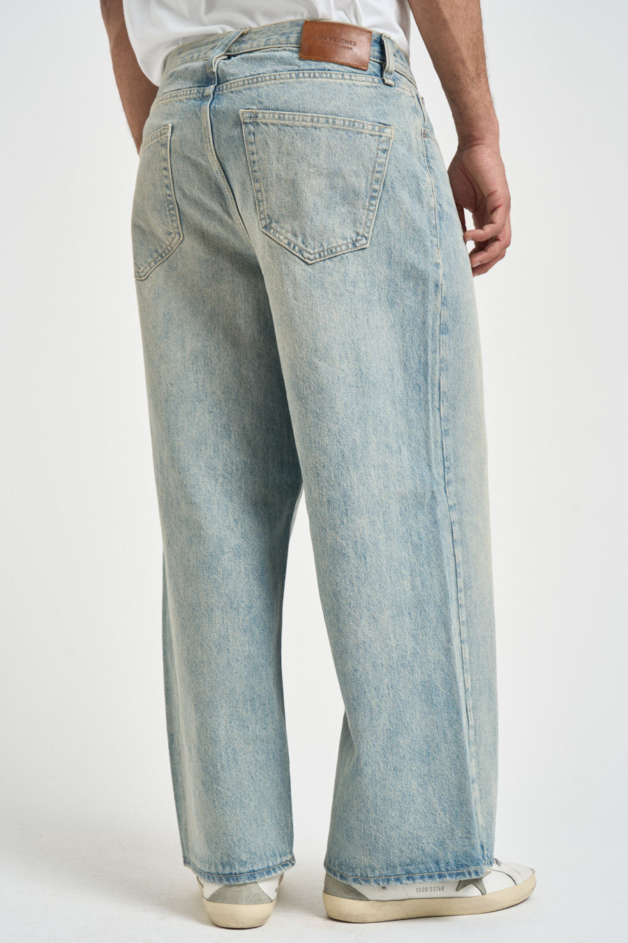 Jeans uomo wide leg in denim chiaro 12278009 BLUE DENIM JACK & JONES 