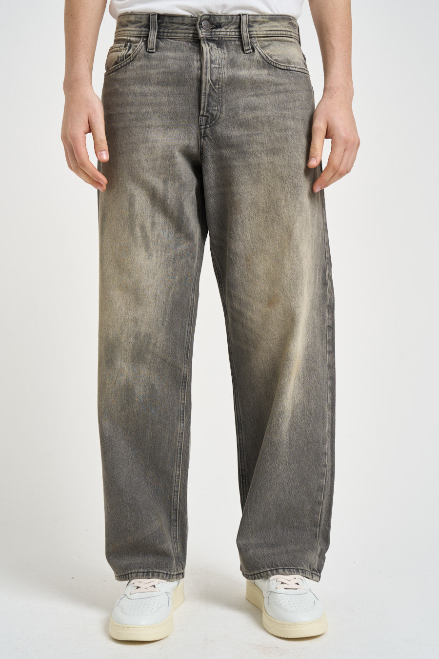 Jeans uomo in denim grigio 12282562 BLACK JACK & JONES 