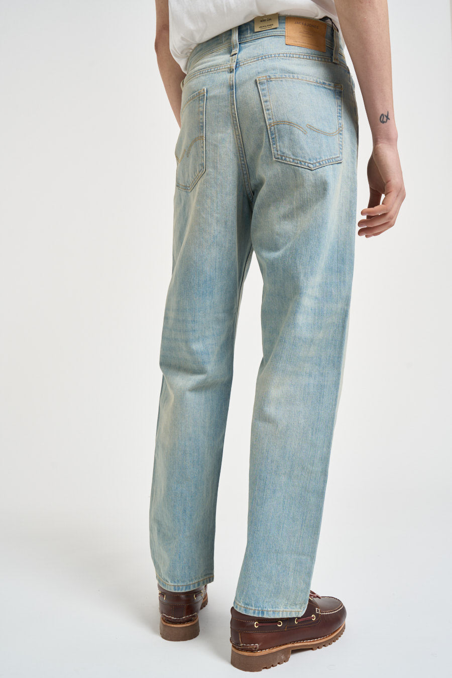 Jeans uomo gamba dritta in denim chiaro 12289089 BLUEDENIM JACK & JONES 