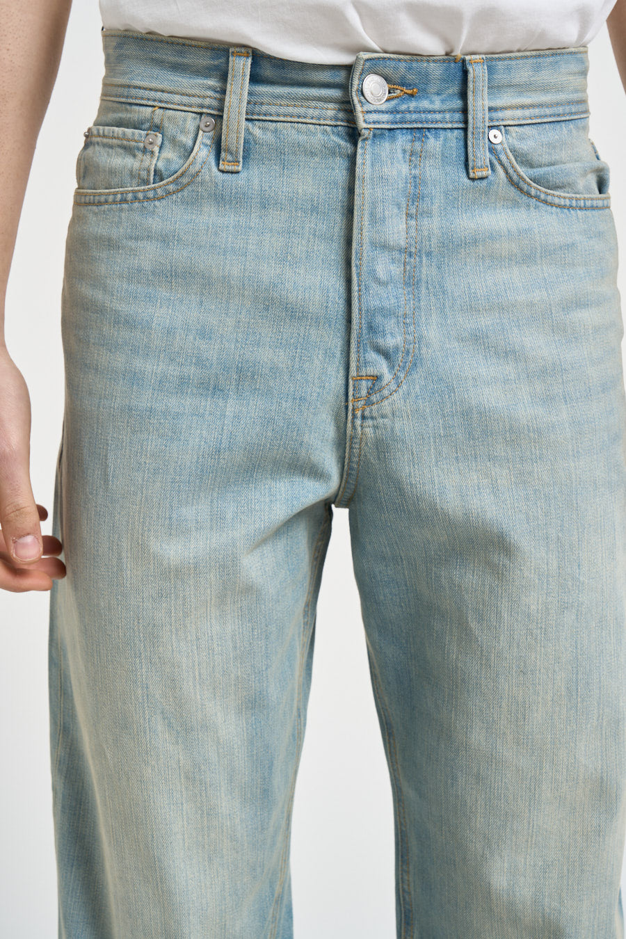 Jeans uomo gamba dritta in denim chiaro 12289089 BLUEDENIM JACK & JONES 