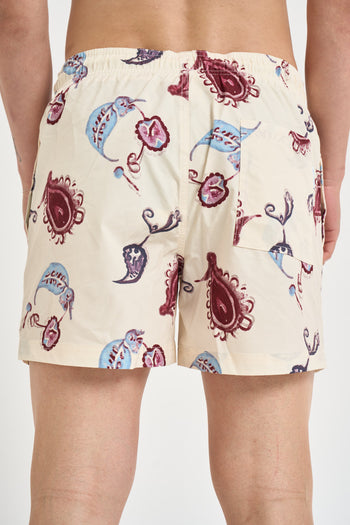 Costume uomo in fantasia beige e bordeaux - 3