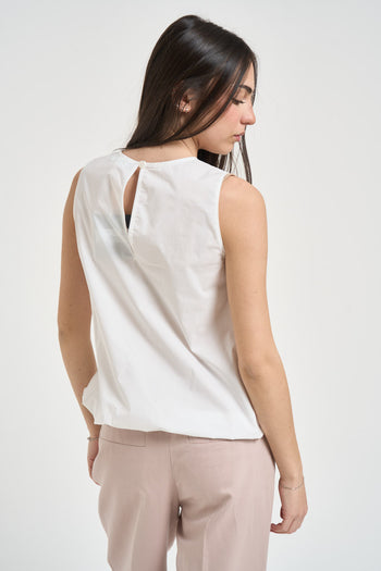 Top donna a palloncino bianco - 3