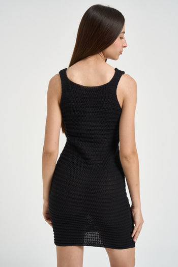 Abito donna in maglia nero - 3