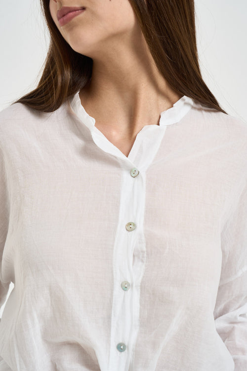 Camicia donna con nodo bianca - 2