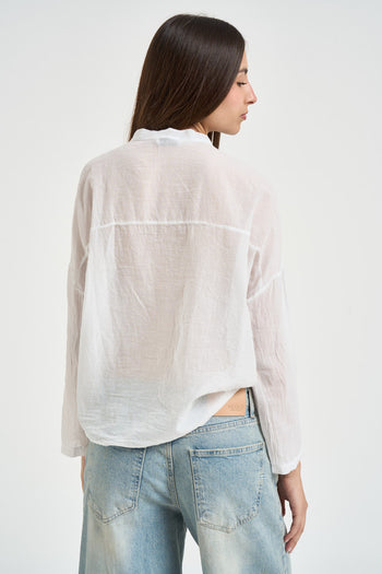 Camicia donna con nodo bianca - 3