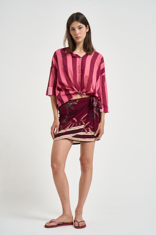 Gonna pareo donna corta vino - 1