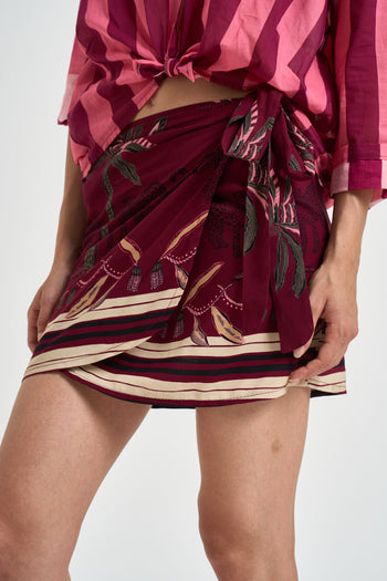 Gonna pareo donna corta vino - 3