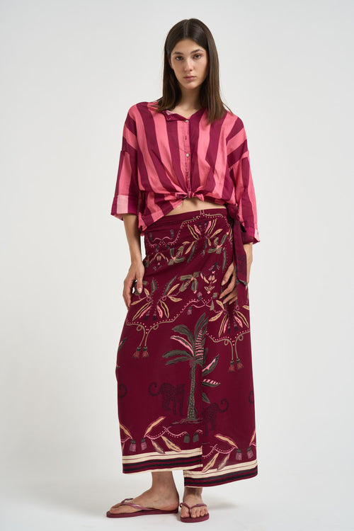 Gonna pareo donna lunga vino - 1