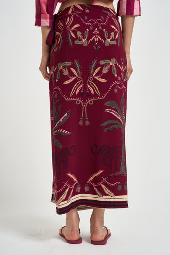 Gonna pareo donna lunga vino - 4