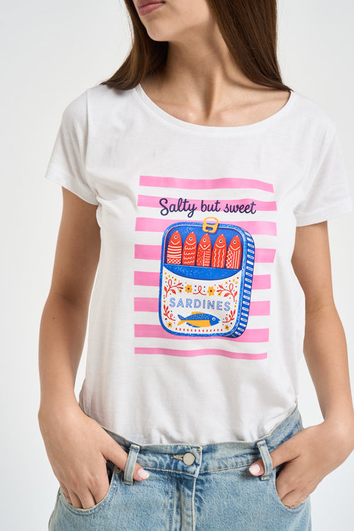 T-shirt donna fantasia rosa - 2