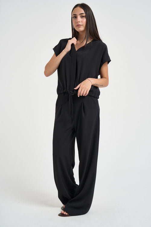 Abito donna con coulisse in vita nero
