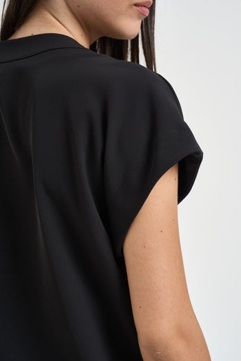 Abito donna con coulisse in vita nero - 7