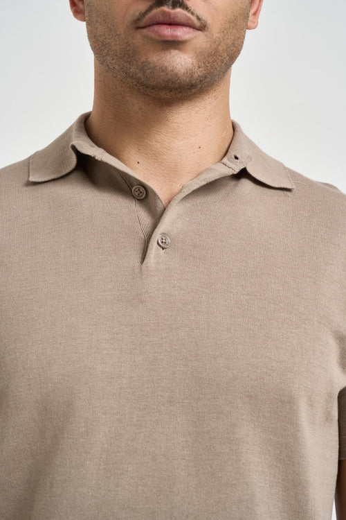 Polo uomo in maglia tortora - 2