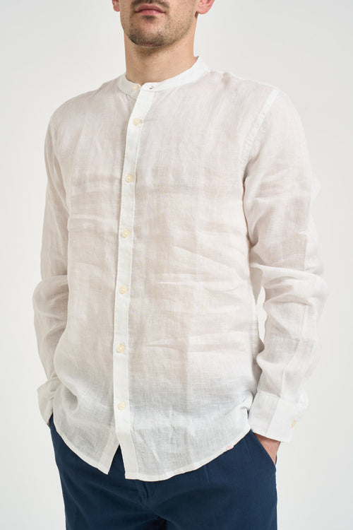 Camicia uomo in lino bianca
