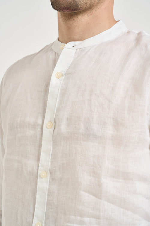 Camicia uomo in lino bianca - 2