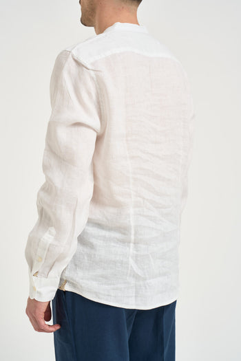 Camicia uomo in lino bianca - 4