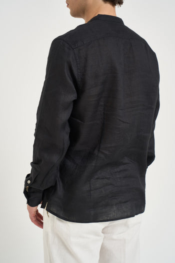 Camicia uomo in lino nera - 3