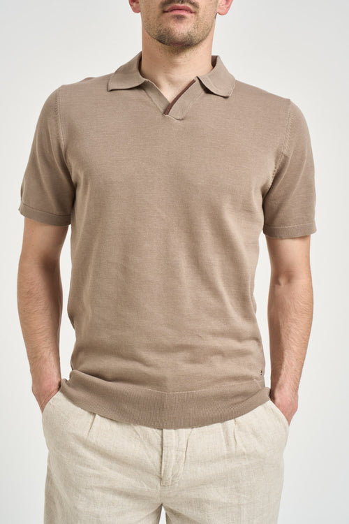 Polo uomo in maglia tortora - 2
