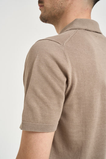 Polo uomo in maglia tortora - 5