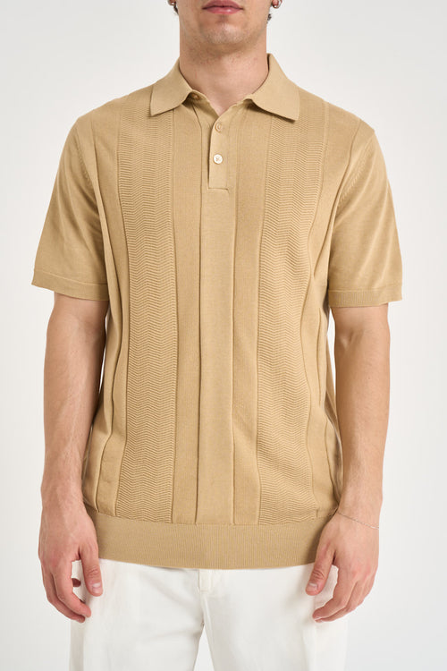 Polo uomo in maglia lavorata corda - 2