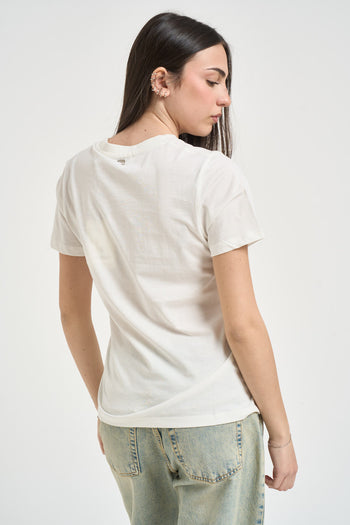 T-shirt donna girocollo bianca - 3