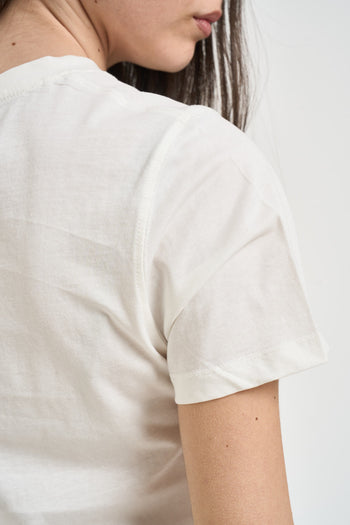 T-shirt donna girocollo bianca - 4