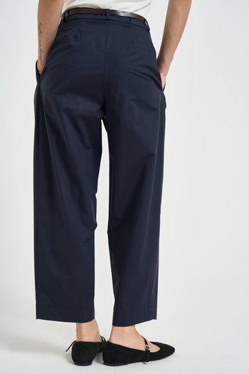 Pantalone donna barrel fit blu navy - 4