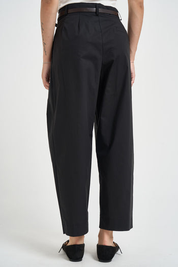 Pantalone donna barrel fit nero - 4