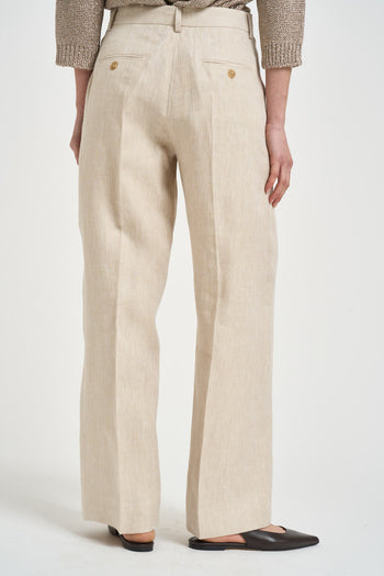 Pantalone donna gamba dritta beige - 4