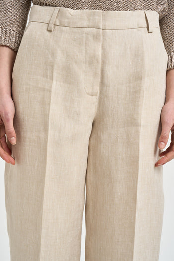 Pantalone donna gamba dritta beige - 5