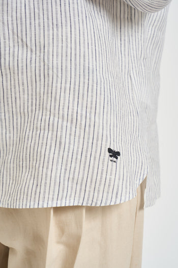 Camicia donna a righe bianche e blu - 3