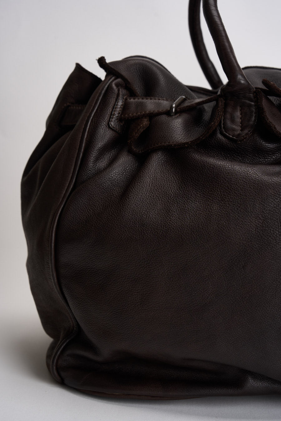 Borsa donna in pelle marrone 261B104 C60 MINORONZONI 